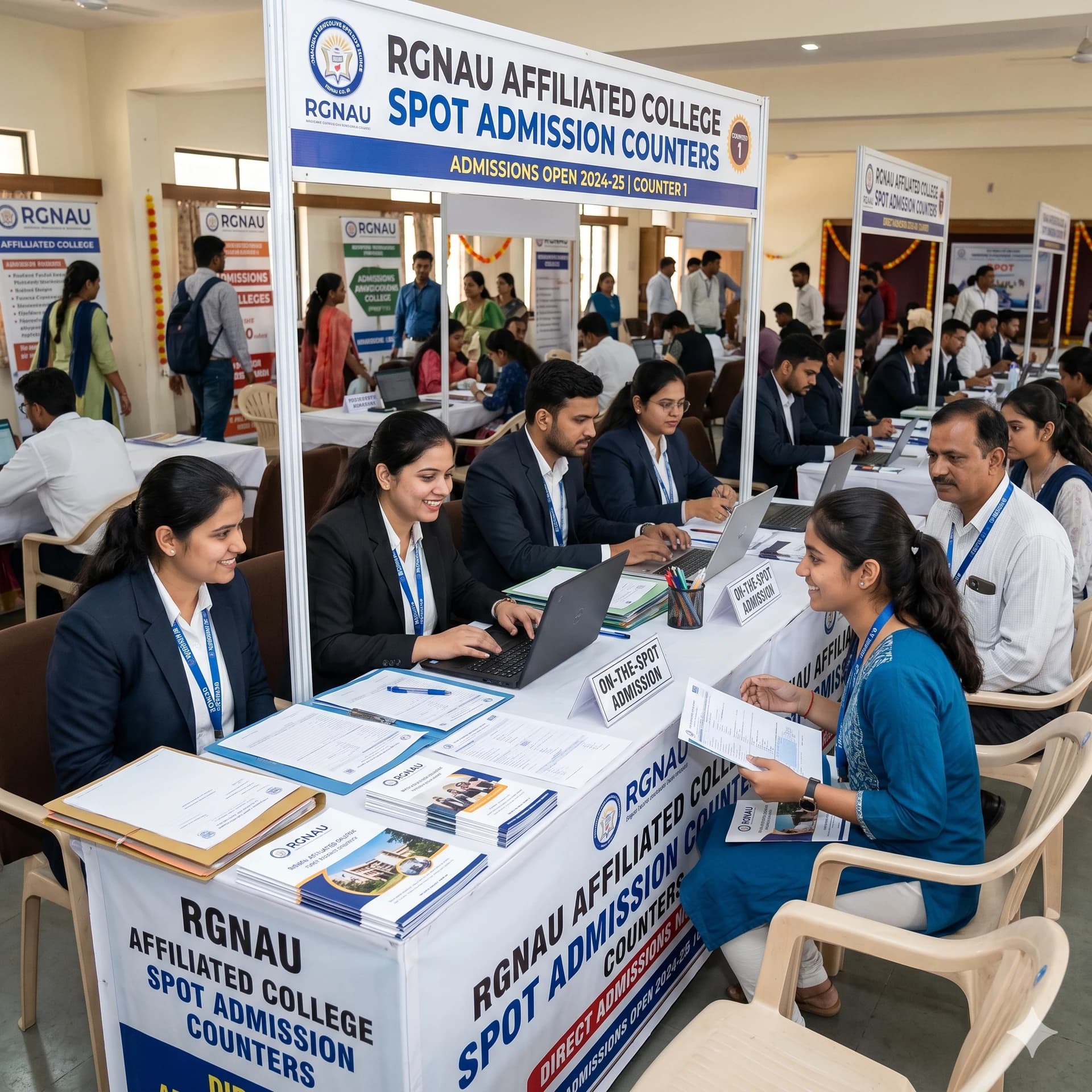RGNAU Affiliated College Spot Admission Counters